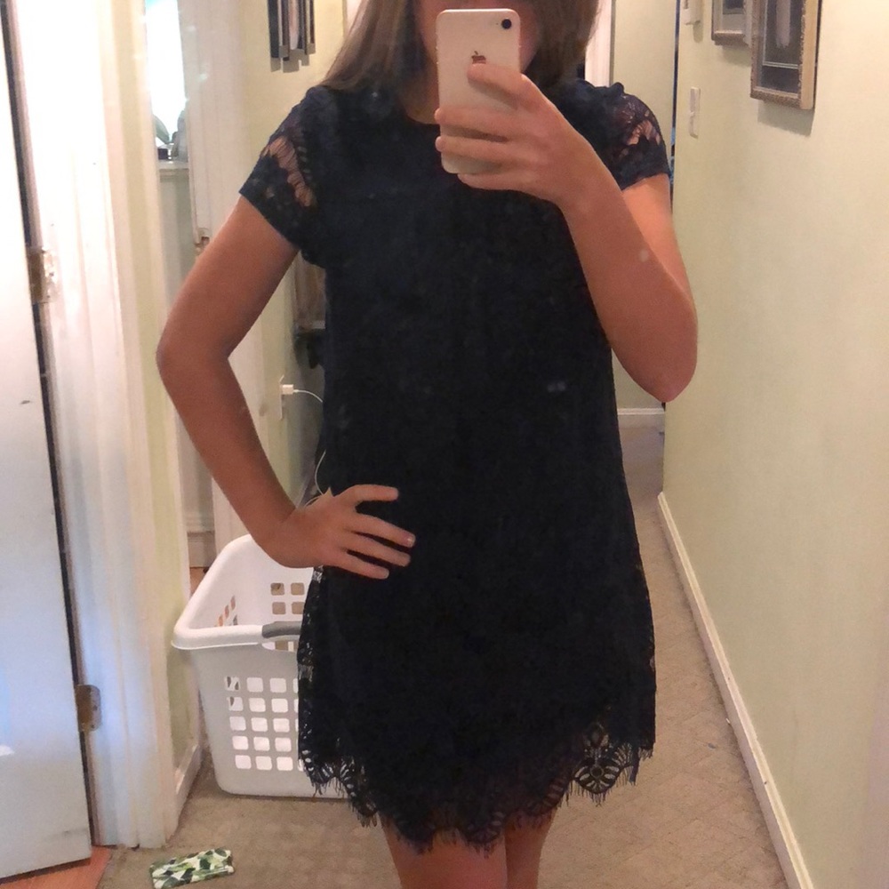 A blue Lacey dress.